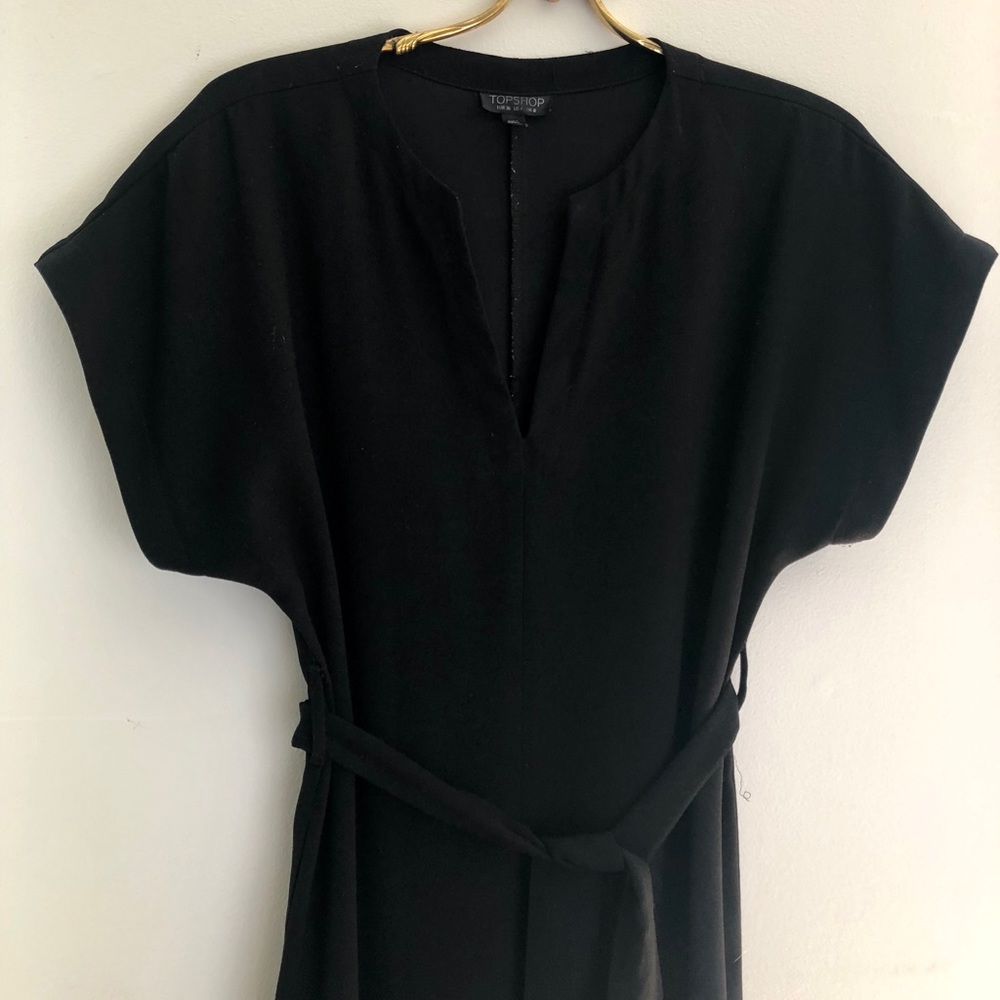 TopShop Black Belted Dress
